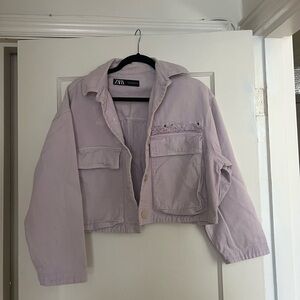 Zara Crop Light Jean Jacket